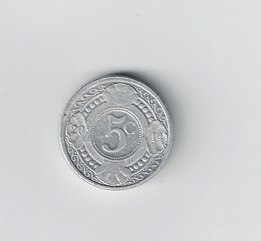 Netherland Antilles coin Seashells Fruit Tree 2014 B-2