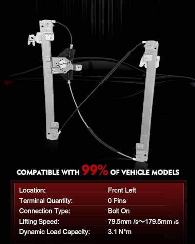 Front Left Driver Side Power Window Regulator Without Motor for:-Nissan
