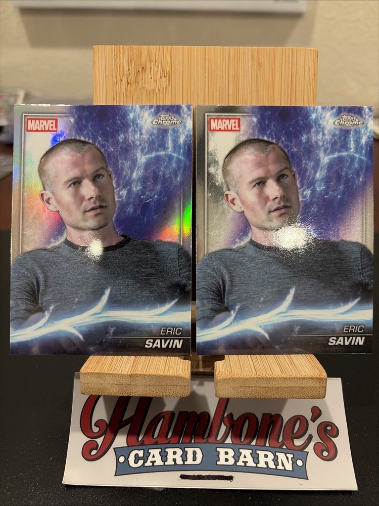 2025 Marvel Chrome Eric Savin Silver Refractor And Base 2 Card Lot