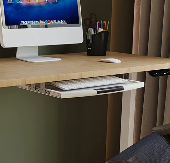Adjustable Standing Desk Undermount Keyboard Storage Tray
