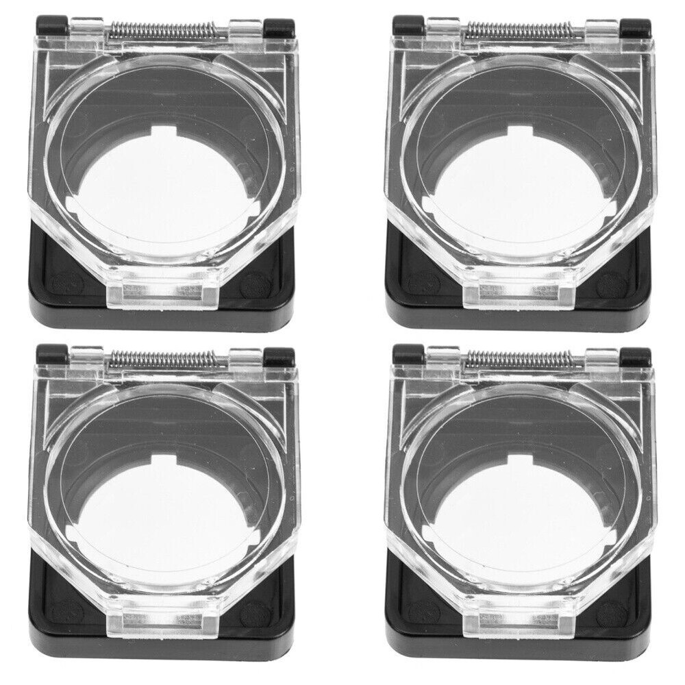 4Pcs 22mm Mounting Holes Transparent Button Protection Cover Push Button Switch