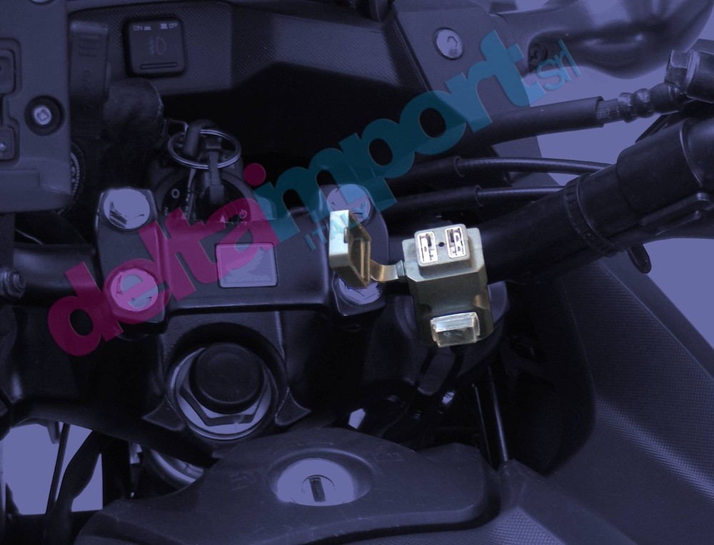 Dual USB Motorcycle Socket 12V Waterproof Handlebar/Plate Fuse Switch
