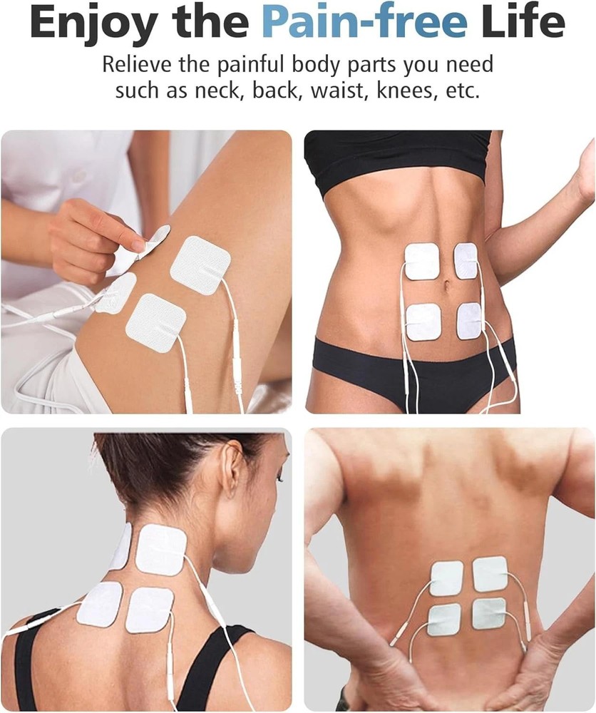 20pcs Tens Unit Electrode Pads 2x2 with Reusable Self-adhesive Performance, Repl