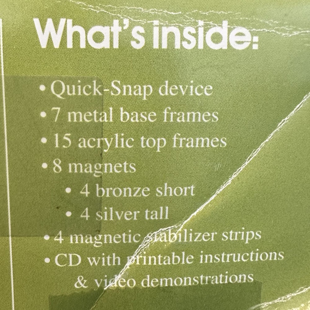 Quick Snap The Looping Solution Magnetic Embroidery Frame Lot (incomplete Set)