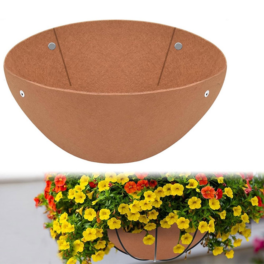3Pc Round Hanging Basket Liners Felt Replacement Inserts for Hanging Baskets