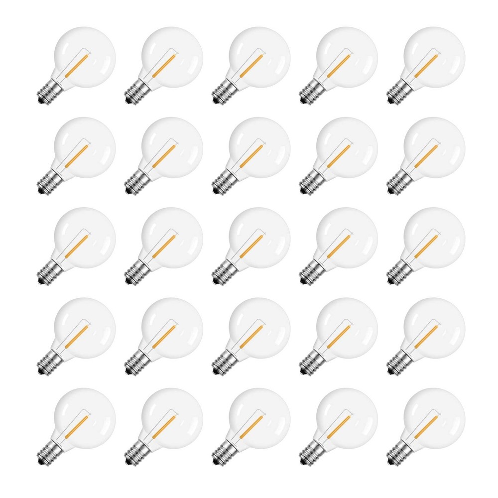 DC 3V Low Voltage, Solar Replacement Bulbs for G40 outoodr String Lights, Sha...