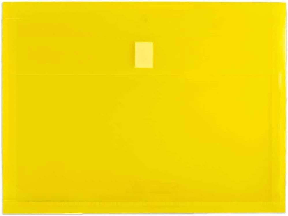 6-Pack Translucent Expansion Envelopes - Hook & Loop Closure for Secure Storage