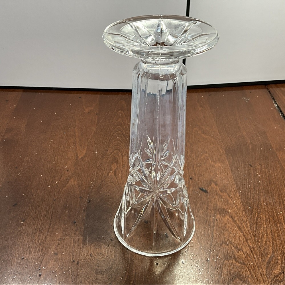 7” Cut Glass Bud Vase 3” Opening