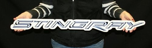 C7 Corvette Stingray Script Metal Sign - 32inch