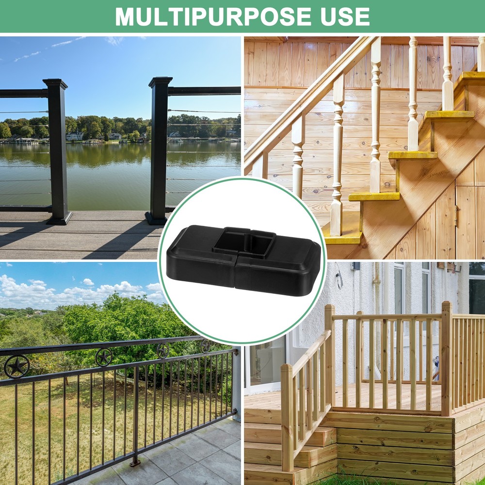 8-Pack Post Base Cover, Internal 1.26"x 1.26" Post Skirt Split Type for Railing