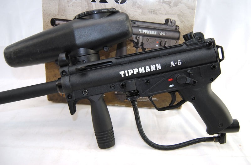 Used Tippmann A-5 Basic Paintball Marker Mechanical Gun Black
