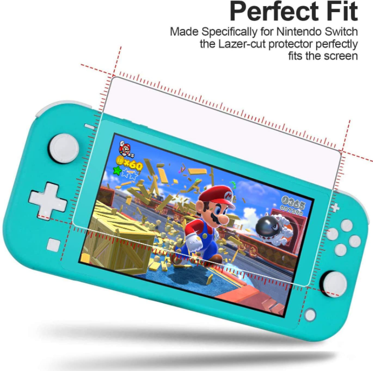 4 Pack For Nintendo switch Lite Tempered Glass, Anti-Scratch Screen Protector 9H