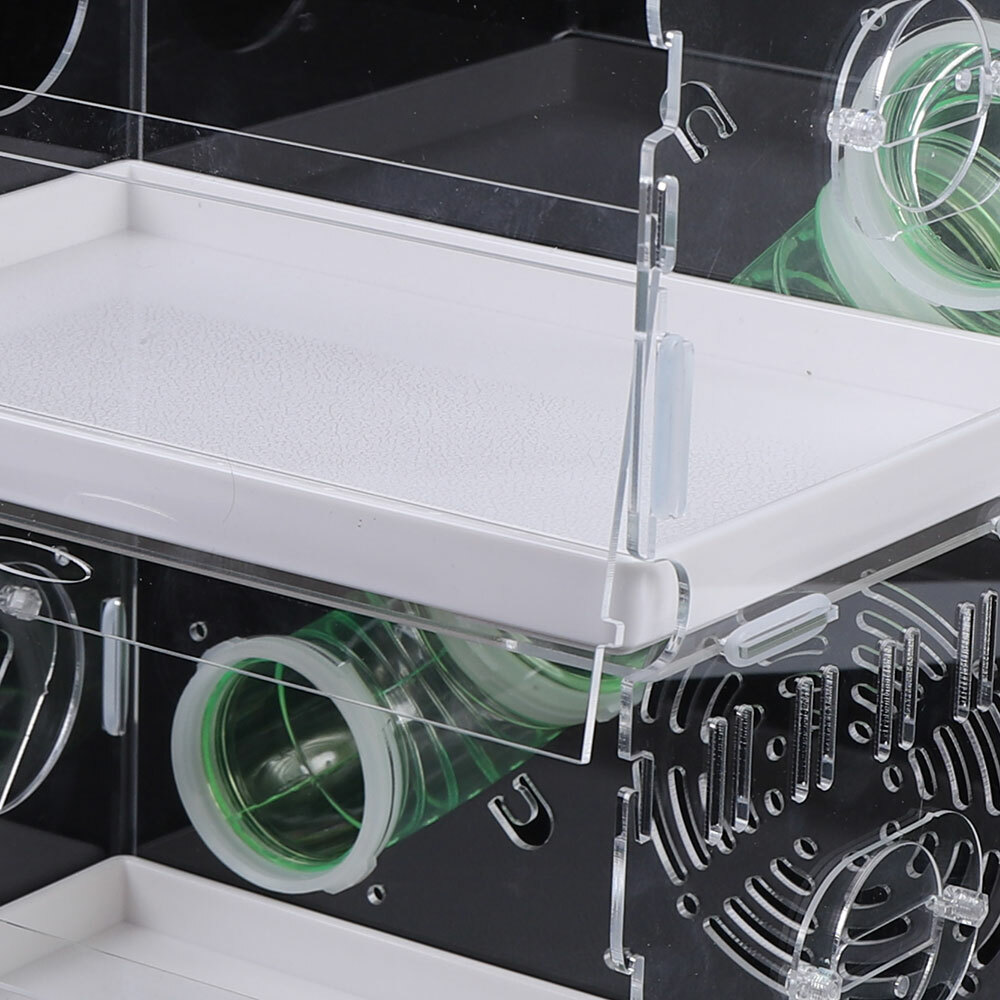 Acrylic 2 Tier Hamster Cage Habitat Clear Rodent Gerbil Mouse Mice Rat House usa