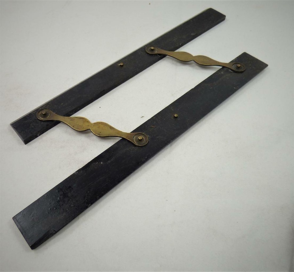 parallel RULE / RULER ANTIQUE LARGE ebony drawing instrument