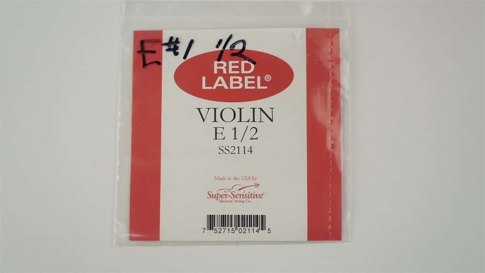 Super Sensitive Red Label Violin - Size E 1/2 Single String - SS2114