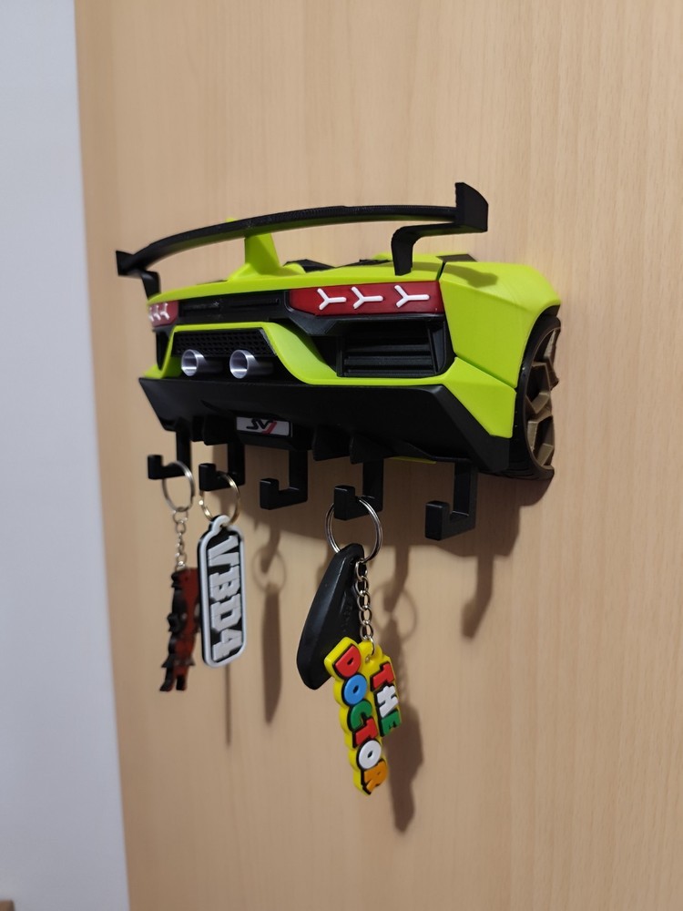 Aventador SVJ key hanger custom art