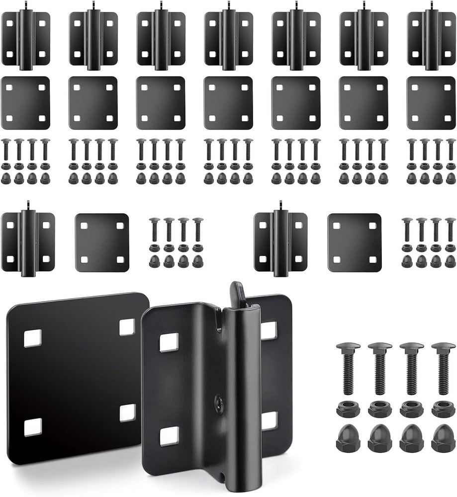 10 Pack E-Track Connector with Square Plates Bolt-on Steel Cargo Securement E..