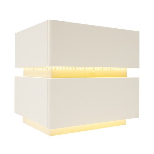 Smart Nightstand W/ Tri color sensor light+Wireless Charging+USB Bedside Table