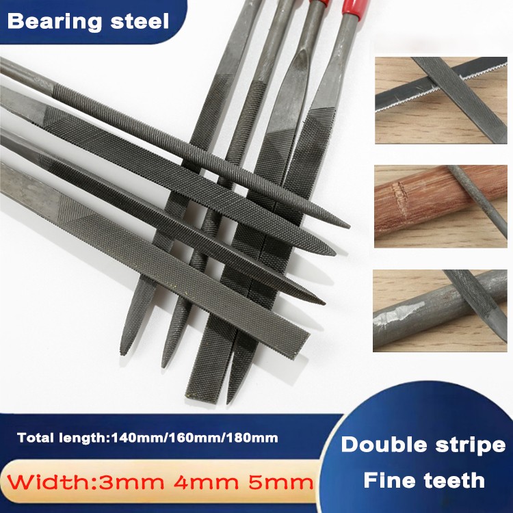 Small Warding Needle File Set Soft Grip Handle Metal Flat Model Modeling Wood