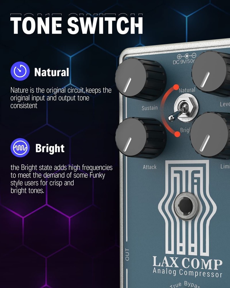 Effector Compressor Compresses excessive input signal Maintains original sound