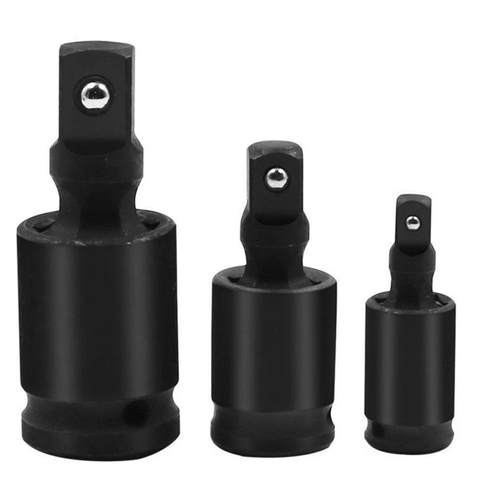 3PCS Impact Wobble Socket Adapter Set 1/4" 3/8" 1/2" Drive Universal Joint Tool