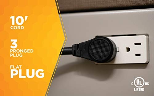 Surge Protector with Safety Overload Feature One Size, Black