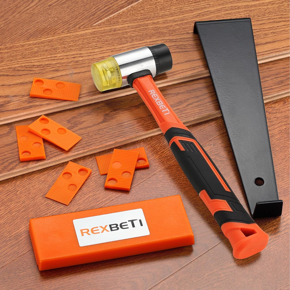 44-Piece Upgraded Laminate Wood Flooring Installation Kit with Solid Tapping Blo