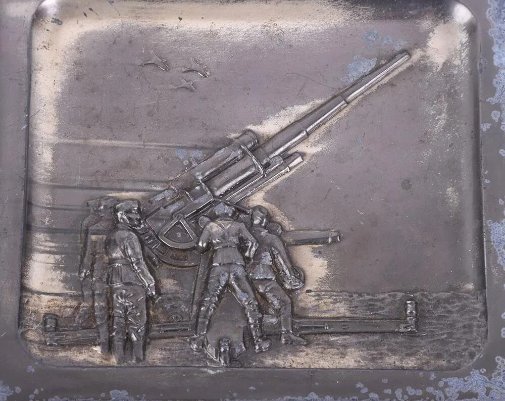 ORIGINAL GERMAN WW2 LUFTWAFFE FLAK CREW PLAQUE