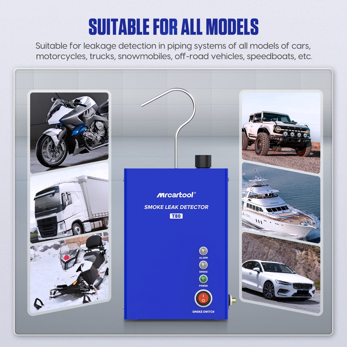 Auto EVAP Smoke Machine Fuel Pipe Systems Leakage Detector Built-in Air Pump