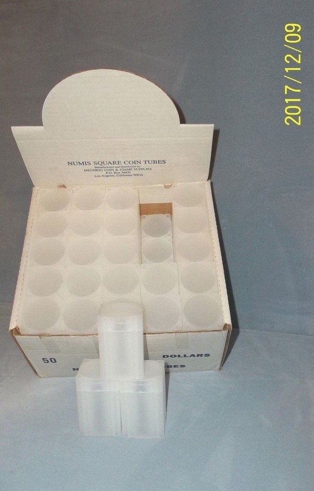 NEW--THREE (3) Numis Square Coin Tubes-Large Dollars