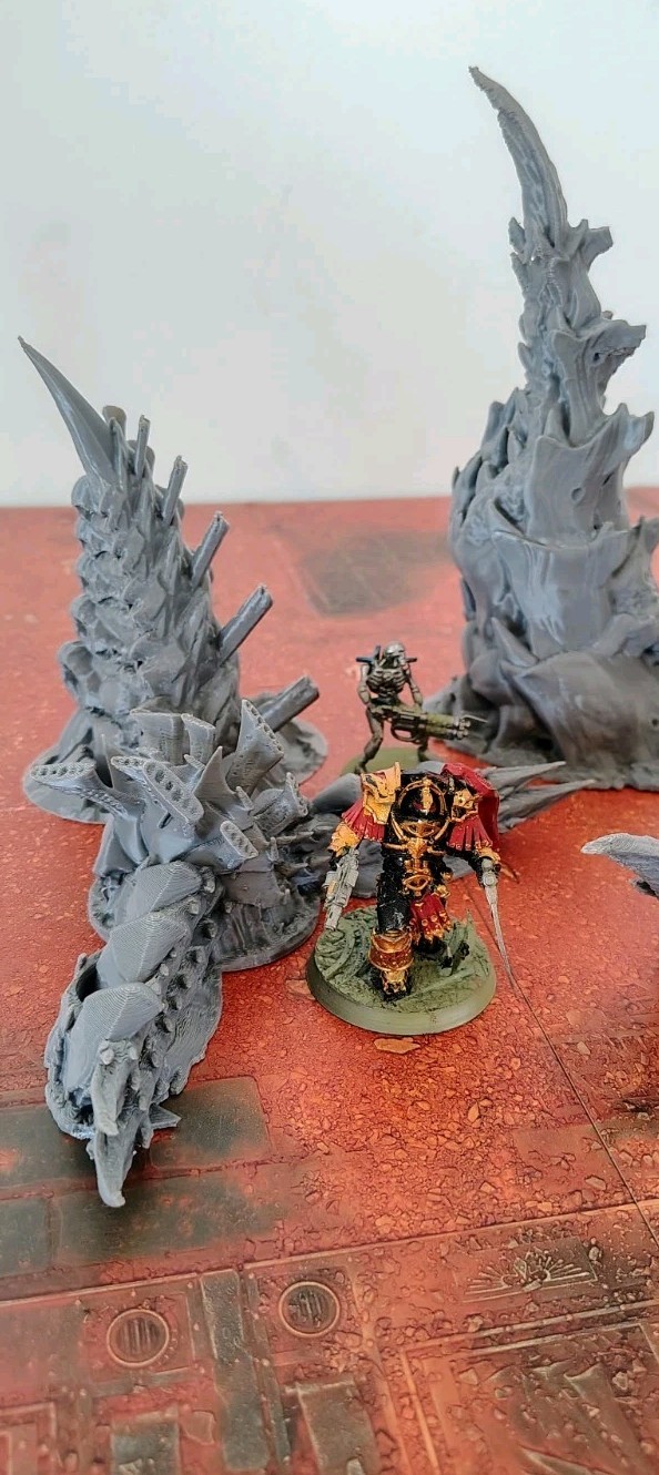 Tabletop Terrain - Large Bulk Alien Lot - for Warhammer 40K/Kill Team 8 Pieces