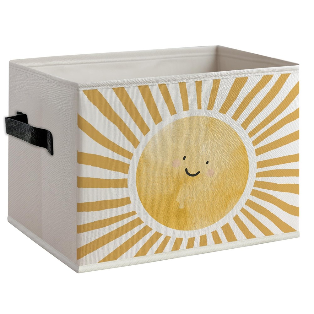 Boho Sunshine Classroom Foldable Storage Bins with Handles, Cute Boho Abstrac...