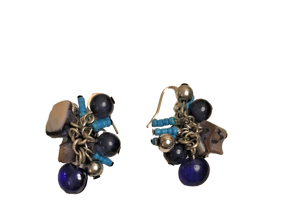 bluebead necklace and earring set