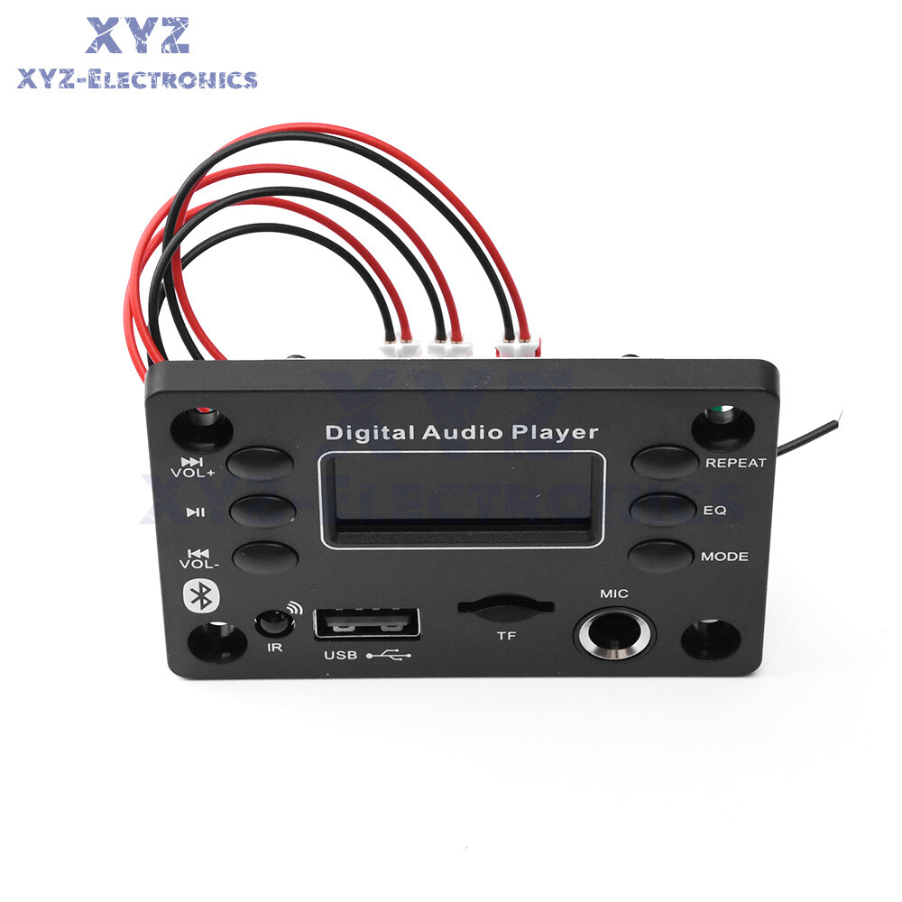 DC7-16V Bluetooth MP3 Decoder Board Car Audio Microphone USB FM Player Speaker