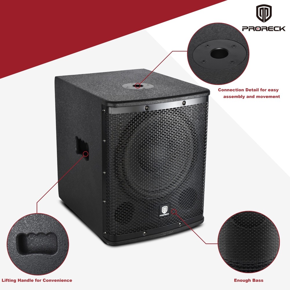 Proreck SP-18X 3000W Active Powered DJ Subwoofer For Stage
