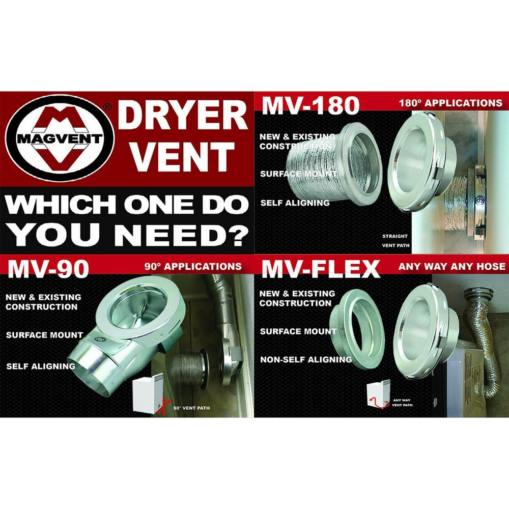 MagVent MV-180 Magnetic Dryer Vent Coupling, Open box