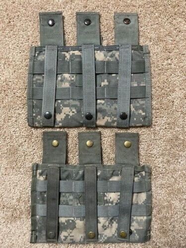 MOLLE II FLC Fighting Load Carrier VEST w/ 2 TRIPLE MAG POUCHES ACU US Army VGC