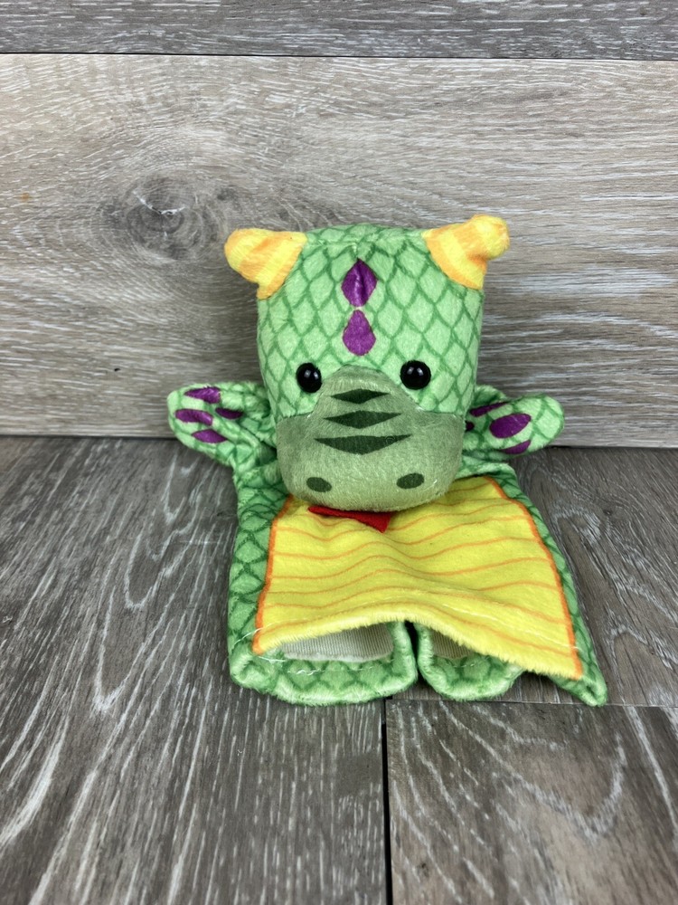 Dragon Hand Puppet Green 9” Long
