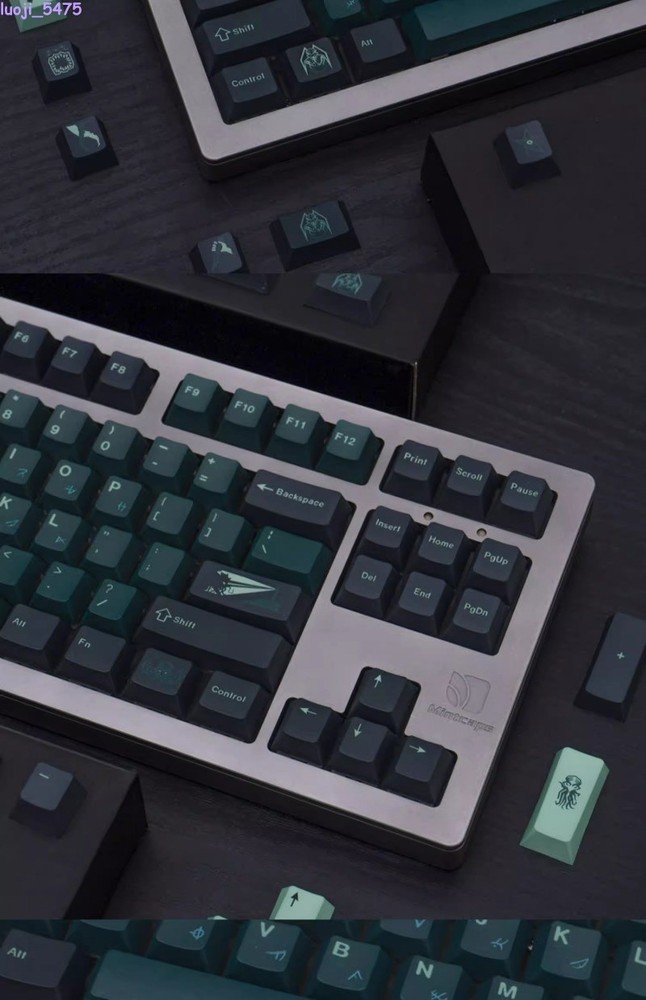 DIY Evil Cthulhu Theme Keycap Terror Below PBT Cherry Profile 129 Key For MX