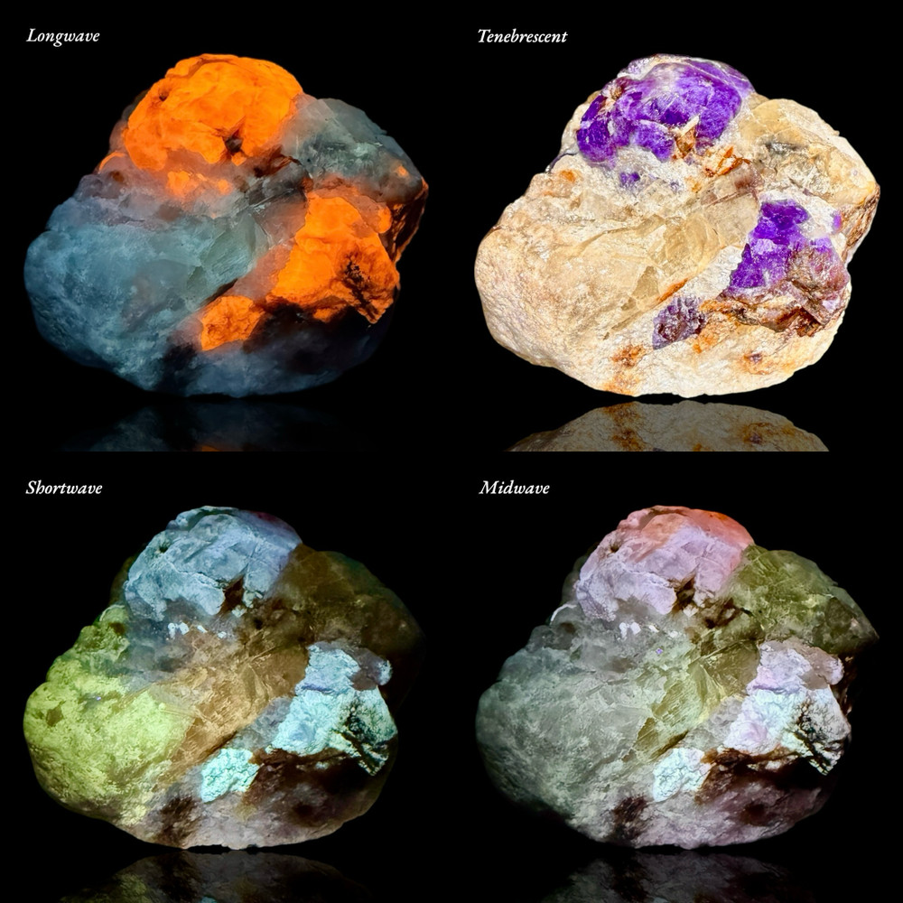 99 Gr. Fluorescent Sharp Tenebrescent Hackmanite Crystal with Winchite On Matrix