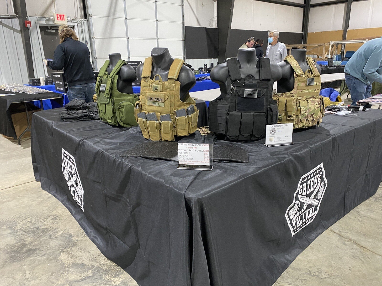 Coyote Tan FDE Tactical Vest Plate carrier w/ 2 Curved 8x10 Plates- Lvl III