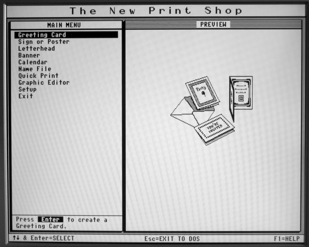 👀 The Print Shop for MS-DOS, 3.5" 💾 Program & Data Disks, TESTED OK ✅🆗💻