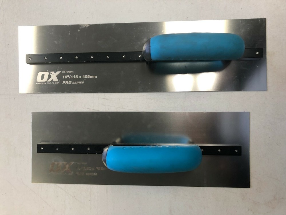 OX Tools Pro Cement Square Finishing Trowel 2 Piece Set