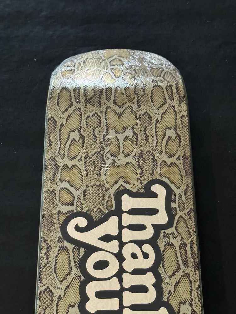 Thank You Gold Python Foil Logo Skate Deck