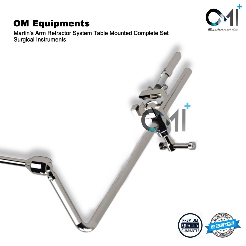 Martin's Arm Retractor System Table Mounted with Bed Holder Complete Set OldMed