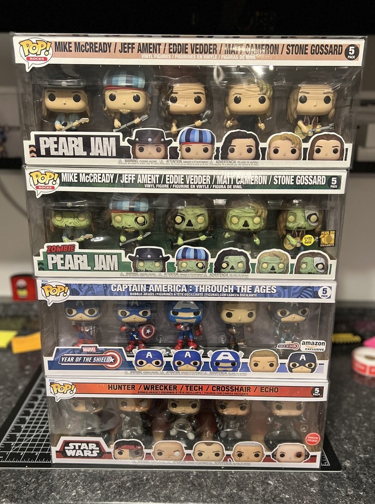 Plastic POP Protector .50mm Fits 5-Pack Funko POP Pearl Jam McDonalds Mickey Cap