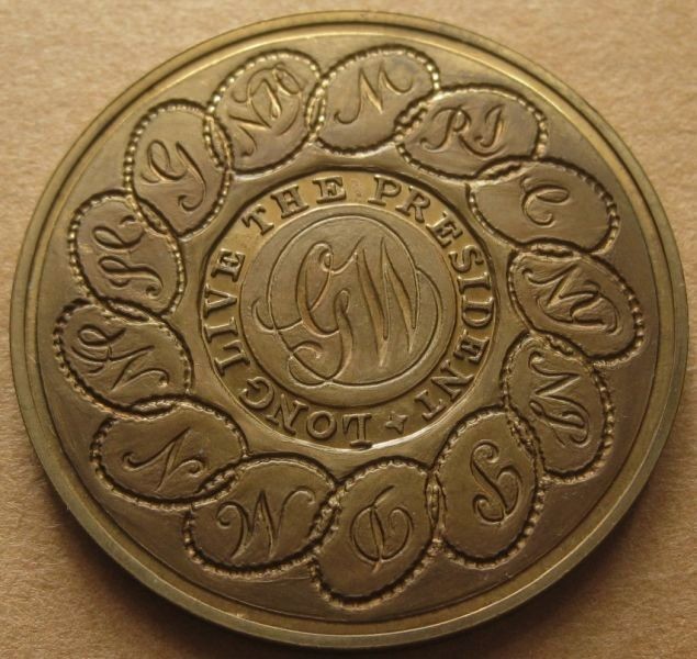 Coincraft Restrike of GW 1789-9 Bronze Gem UNC - Long Live the President GW