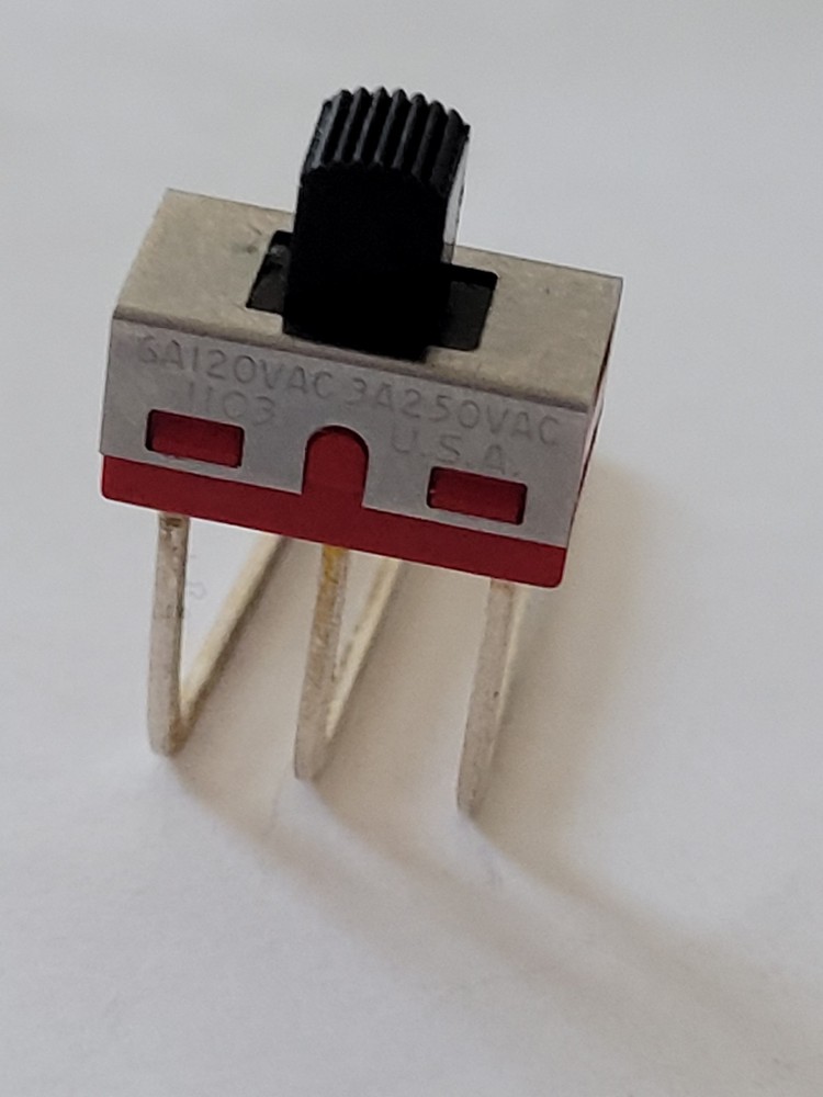 C&K 1103 Three Position Mini Slide Switch 6A 120VAC - 1pc