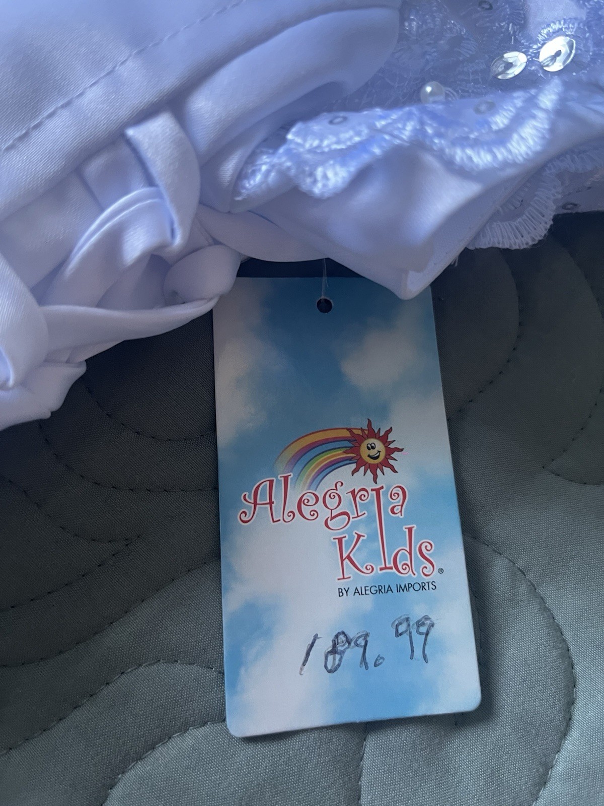 Vestido de Primera Comunión Niña Talla 14 con La Virgen De Guadalupe