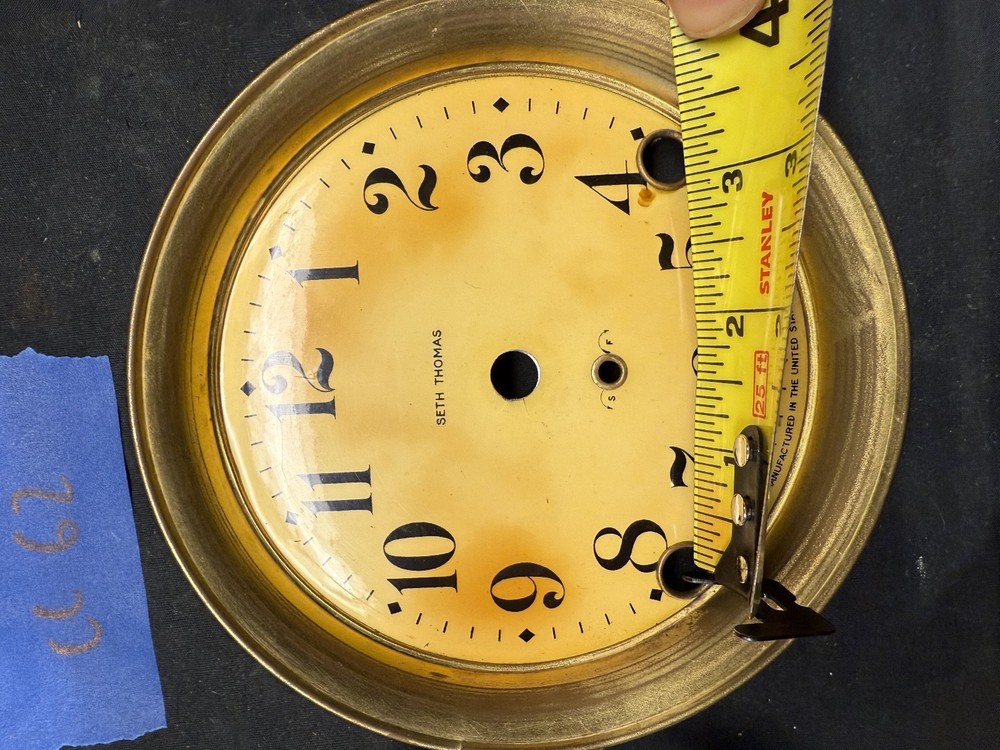 (CC62) SETH THOMAS MANTLE CLOCK DIAL & BEZEL & GLASS